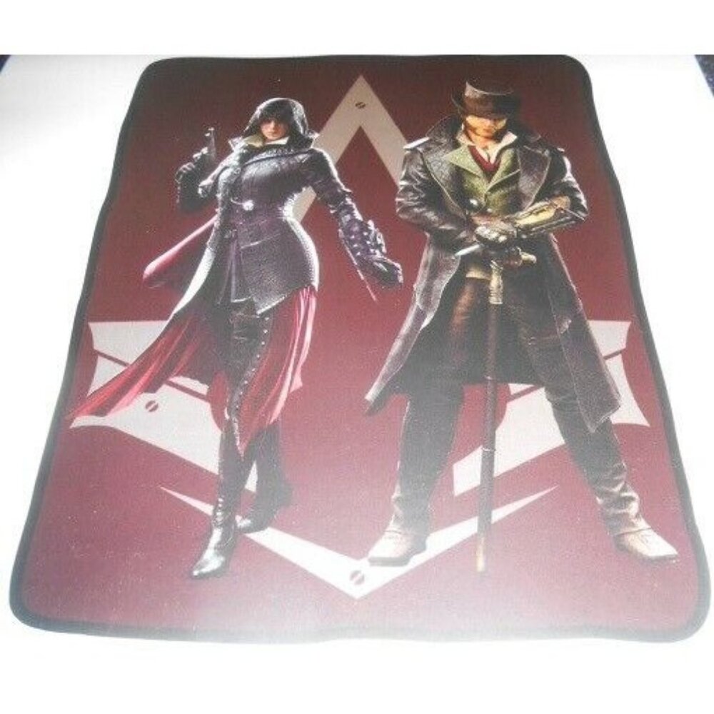 NEW Assassin's Creed Jacob Frye Emily Burke Plush Throw Gift Blanket Movie Game